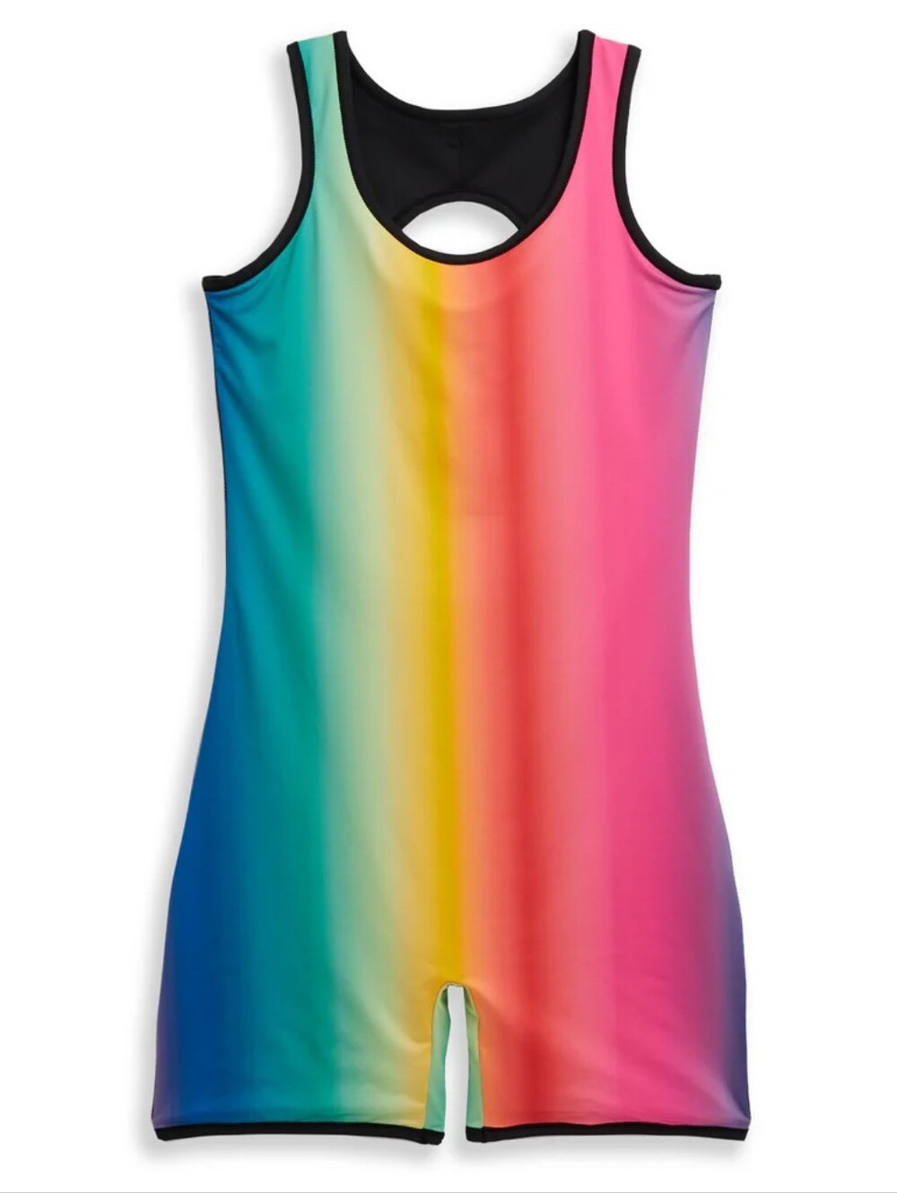 NWOT Tomboyx Swim 6" Reversible Sleeveless Unisuit - Melting Rainbow XL